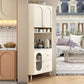 Contemporary Dining Hutch Glass Doors Faux Wood Storage Cabinet for Living Room Clearhalo 'Display & China Cabinets' 'display_china_cabinets' 'furn' 'furn_display_china_cabinets' 'Furniture' 'Kitchen & Dining Furniture' 1200x1200_eb2c94c0-83a5-4280-8ef8-a96c7042a02b