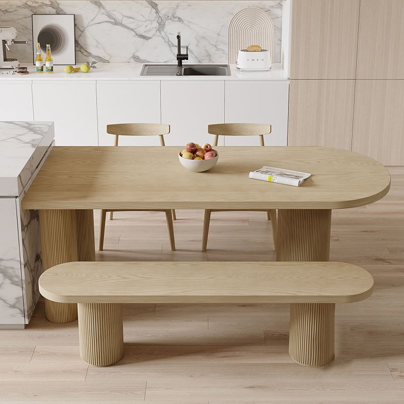 Modern Style Dining Table Brown Solid Wood Dining Table for Kitchen Clearhalo 'Dining Tables & Seating' 'Dining Tables' 'dining_table' 'furn' 'furn_dining_table' 'Furniture' 'furniture_dining_table' 'Kitchen & Dining Furniture' 'kitchen' 'kitchen_dining_table' 1200x1200_eb2cbb9f-ab46-4f89-82d7-2ac14fec56bd