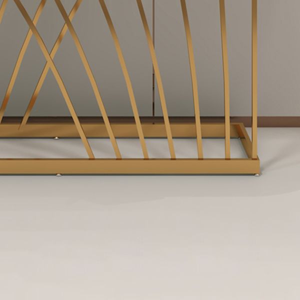 Glam Oval Console Table 31.5" Tall Stone Accent Table with 1 Shelf