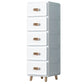 Contemporary Plastic Storage Cabinet for Bedroom Matte Finish Cabinet with Drawers