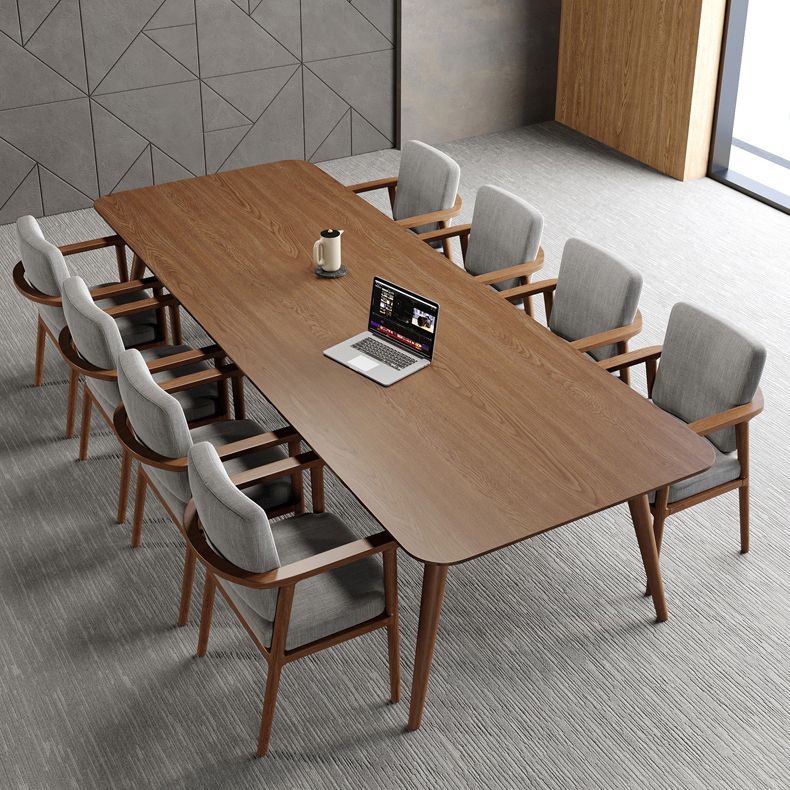 Pine Wood Top Dining Table Contemporary Dining Table with 4 Legs Clearhalo 'Dining Tables & Seating' 'Dining Tables' 'dining_table' 'furn' 'furn_dining_table' 'Furniture' 'furniture_dining_table' 'Kitchen & Dining Furniture' 1200x1200_eb3086a2-db18-4f91-932e-3f1f04a24804