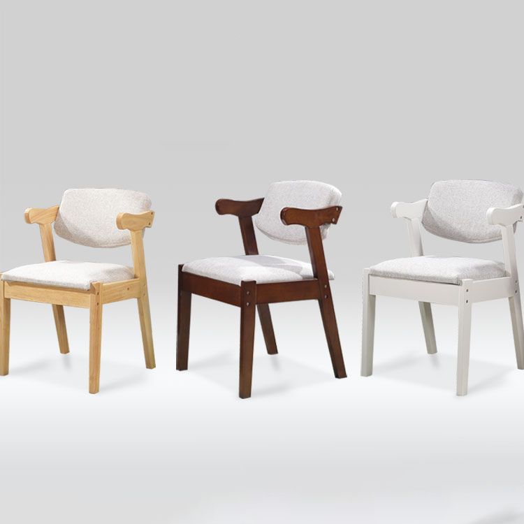 Eigentijdse stijl armstoel houten open rug eetstoelen voor binnen