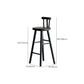 Nordic Style Bar Stool Solid Wood Counter Stool for Living Room