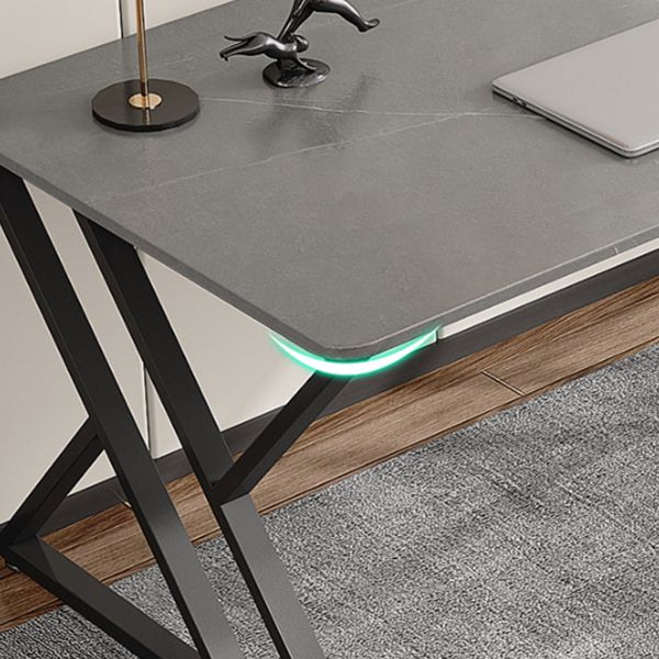 オフィス用の現代的な石造りのデスク曲線灰色のライティングデスク