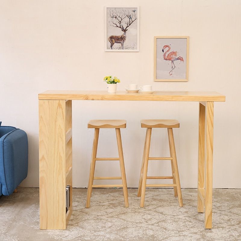 Rectangle Wood Top Counter Table 42-inch Height Modern Bar Table Clearhalo 'Bar Furniture' 'Bar Tables' 'bar_tables' 'furn' 'furn_bar_tables' 'Furniture' 'furniture_bar_tables' 'Kitchen & Dining Furniture' 1200x1200_eb37cd13-c231-48db-9803-65f941b1e2a3