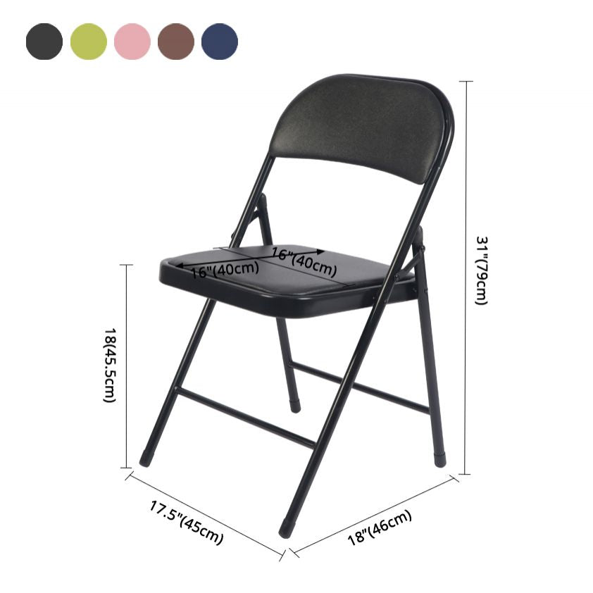 Modern Indoor-Outdoor Metal Home Side Chair Armless Folding Open Back Dining Side Chair Clearhalo ' kitchen&dining_furn' 'Dining Chairs' 'Dining Tables & Seating' 'dining_chair' 'furn' 'furn_dining_chair' 'Furniture' 'furniture_dining_chair' 'Kitchen & Dining Furniture' 'kitchen' 1200x1200_eb386ec0-7737-4def-88e1-c17b99c88dbc