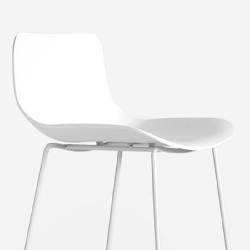 Modern Style Plastic Armless Stools Low Back Counter Stools with Metal Base Clearhalo 'Bar Furniture' 'Bar Stools' 'bar_stools' 'furn' 'furn_bar_stools' 'Furniture' 'furniture_bar_stools' 'Kitchen & Dining Furniture' 1200x1200_eb398565-f967-45da-853b-742adab0f2aa