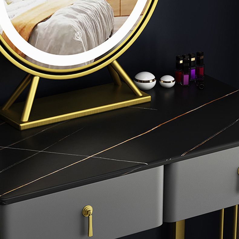 Trucco da letto Vanity 33.46 "L glam tavolo con 4 cassetti
