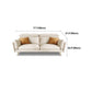 Crème faux lederen bank/sectionele met opbergzak verstelbare bank voor woonkamer