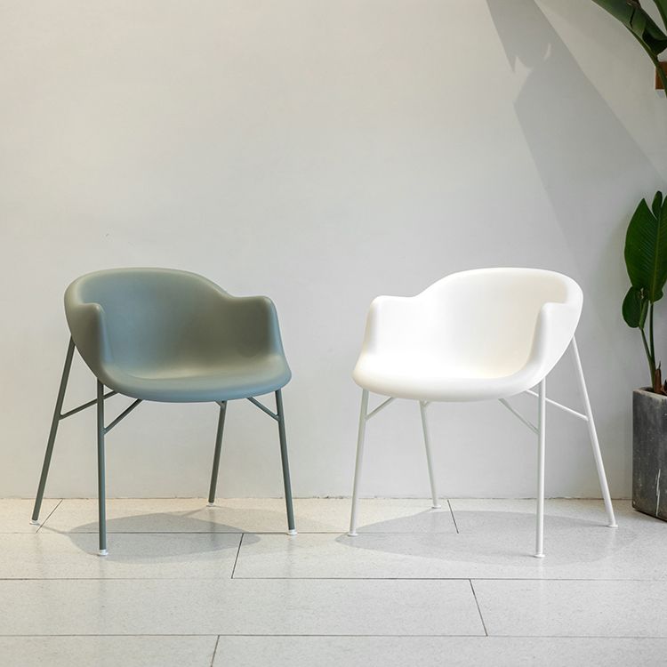 Scandinavian Style Plastic Dining Armchair Solid Back Single Side Chair for Home Use Clearhalo ' kitchen&dining_furn' 'Dining Chairs' 'Dining Tables & Seating' 'dining_chair' 'furn' 'furn_dining_chair' 'Furniture' 'furniture_dining_chair' 'Kitchen & Dining Furniture' 'kitchen' 1200x1200_eb3b88e1-9a58-4e61-836f-74d415a09700