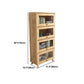 Contemporary Wooden Bookcase Vertical Closed Back Bookshelf for Home Office