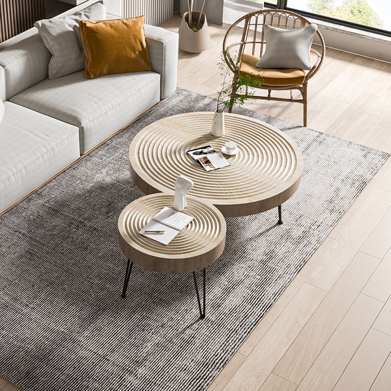 Round Wooden Coffee Table North European 3 Legs Coffee Table Clearhalo 'Coffee & Accent Tables' 'Coffee Tables' 'coffee_tables' 'furn' 'furn_coffee_tables' 'Furniture' 'Living Room Furniture' 1200x1200_eb3d1474-4912-4626-829f-7919d1e63d28