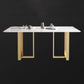 Metal Contemporary Rectangular Dining Table Sintered Stone Top Table for Dining Room Clearhalo ' dining_table' 'Dining Tables & Seating' 'Dining Tables' 'furn' 'furn_dining_table' 'Furniture' 'furniture_dining_table' 'Kitchen & Dining Furniture' 'kitchen&dining_furn' 'kitchen' 'kitchen_dining_table' 1200x1200_eb3d1553-844b-43c3-a3b0-0776a3c85423