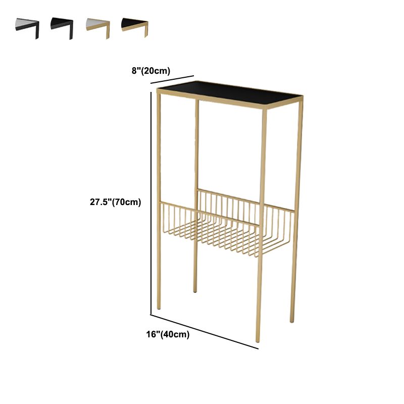 Table d'appoint contemporaine de 27,6 "de haut de haut table d'appoint rectangulaire
