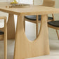Table à manger rectangulaire à Double piédestal, Table moderne en bois de pin pour le salon