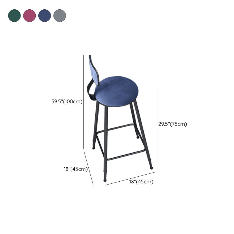 Taburetes de barras de metal taburetes de barra sin brazo con base de metal negro