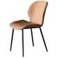Minimalist Design Faux Leather Side Chairs Solid Back Armless Dining Chair