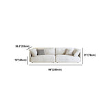 Modern Beige Pillow Back Sofa with Pillow Top Arm for Living Room