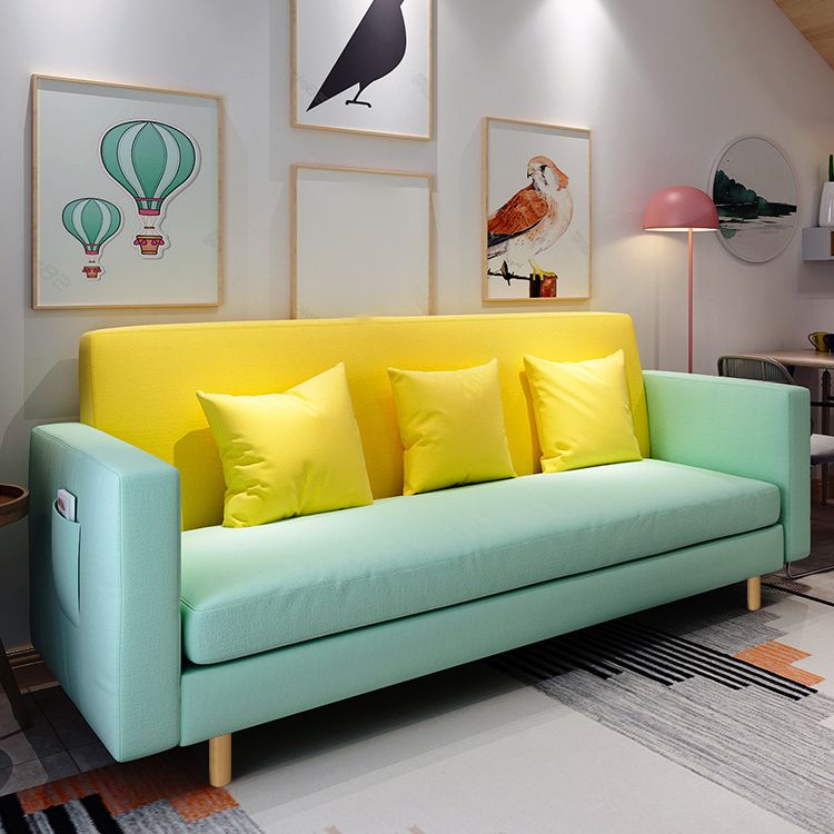 Scandinavian Tight Back Sofa with Storage and Square Arm 65H Clearhalo 'furn' 'furn_sofas' 'Furniture' 'furniture_sofas' 'kitchen' 'kitchen_sofas' 'Living Room Furniture' 'Sofa' 'sofas' 1200x1200_eb424976-6c86-48d7-9b81-39e354217ae7