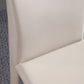 Eigentijdse eetkamerstoelen van kunstleer, armloze stoelen met metalen onderstel