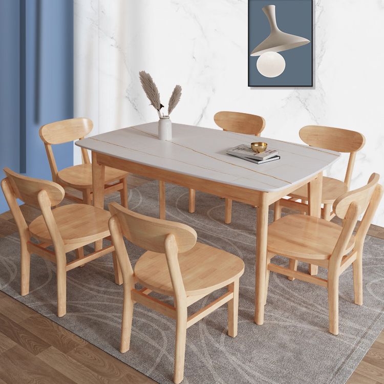 Minimalist Rectangle Shape Kitchen Dining Table Sintered Stone Top Dining Table with 4 Legs Base Clearhalo ' dining_table' 'Dining Tables & Seating' 'Dining Tables' 'furn' 'furn_dining_table' 'Furniture' 'furniture_dining_table' 'Kitchen & Dining Furniture' 'kitchen&dining_furn' 'kitchen' 'kitchen_dining_table' 1200x1200_eb430c4d-b961-4c1a-a70c-ae360d4dffb0