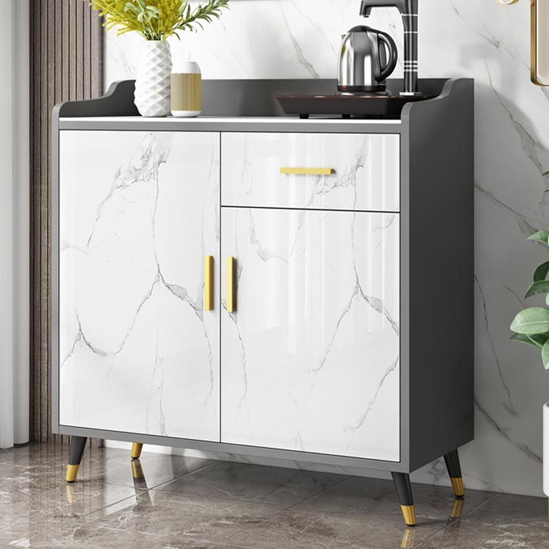 Server in stile glam sinterizzato in pietra server con porta e cassetto per l'uso domestico