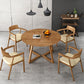 Round Pedestal Dining Site Table Contemporary Furniture with Pine Solid Wood Clearhalo ' dining_table' 'Dining Tables & Seating' 'Dining Tables' 'furn' 'furn_dining_table' 'Furniture' 'furniture_dining_table' 'Kitchen & Dining Furniture' 'kitchen&dining_furn' 'kitchen' 'kitchen_dining_table' 1200x1200_eb43681f-ca61-4247-8050-5c12672dfa71