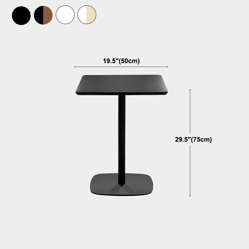 Vierkante eetkamertafel medium dichtheid vezelbord tafel met voetstukbasis