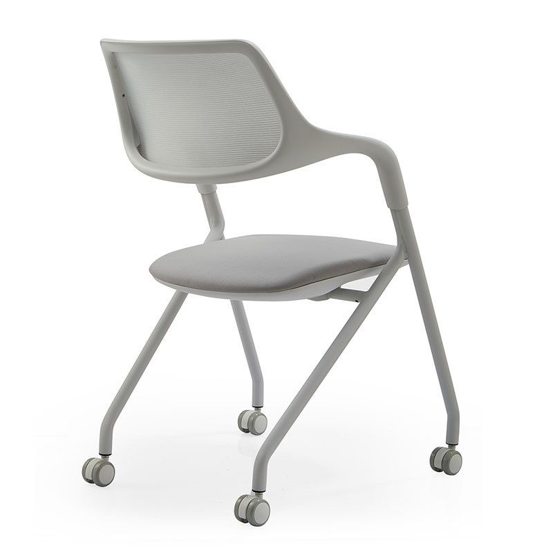 Contemporary Fixed Arms Swivel Chair Gray Cushion Conference Chair Clearhalo 'furn' 'furn_office_chair' 'Furniture' 'Office Chairs' 'Office Furniture' 'office_chair' 1200x1200_eb48a7e1-5beb-4c88-ae54-1a2a513d30bd