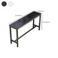 Matte Finish Faux Wood Bar Table Modern Pub Table with Metal Frame Clearhalo 'Bar Furniture' 'Bar Tables' 'bar_tables' 'furn' 'furn_bar_tables' 'Furniture' 'Kitchen & Dining Furniture' 1200x1200_eb49bae7-341e-42c2-bc8a-5d5dd50b2260