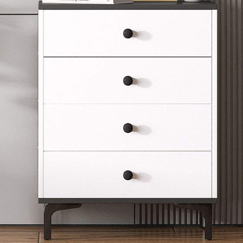 Coffre d'accent contemporain 13,38 "Coffre rectangle de bois de large avec des tiroirs