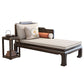 Chaise tradicional con brazos y almohada, brazos redondos para dormitorio, sala de estar