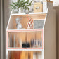 Glam Closed Back Standard Bookshelf Metal Bookcase for Study Room