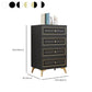 Cómoda de almacenamiento de dormitorio contemporánea Cómoda vertical de madera con cajones