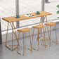 Glam Style Bar Table Set 1/2/4 Pieces Rectangle Bar Table with High Stools for Home Clearhalo 'Bar Furniture' 'furn' 'furn_home_bar_bar_sets' 'Furniture' 'Home Bars & Bar Sets' 'home_bar_bar_sets' 'Kitchen & Dining Furniture' 1200x1200_eb4cd021-cd7f-4a9d-8a35-acf0bf4536e3
