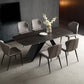 Modern Metal Base Dinette Set 1/4/5/7 Pieces Rectangle Indoor Dining Table Set in Black