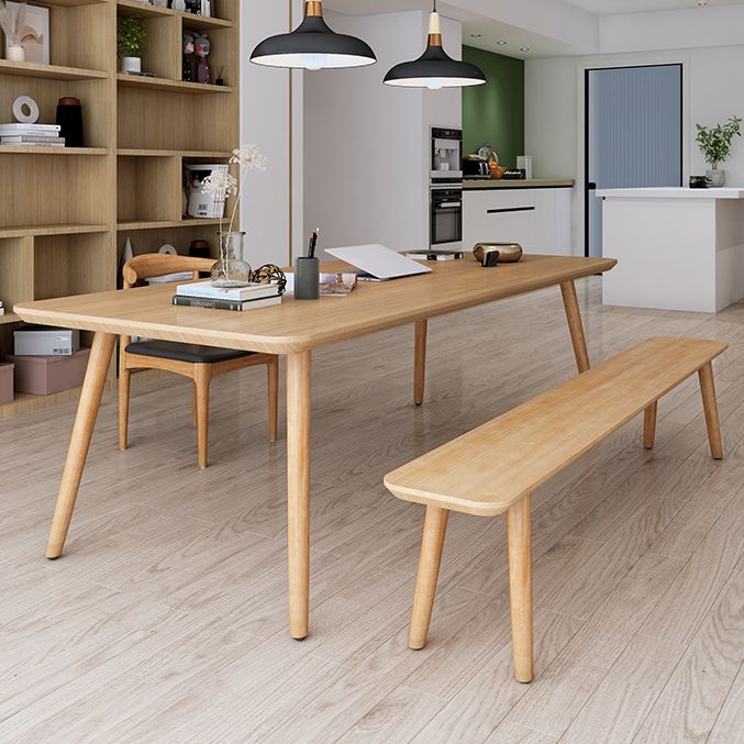 Rectangle Parsons Modern Writing Table Fixed Meeting Table of Solid Wood Clearhalo 'furn' 'furn_office_desk' 'Furniture' 'Office Desks' 'Office Furniture' 'office_desk' 1200x1200_eb4f49c7-df26-4f21-9ad1-8878ed49dac0