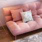 Scandinavian Tufted Back Couch Armless Sofa Bed with Brass Legs Clearhalo 'furn' 'furn_sofas' 'Furniture' 'furniture_sofas' 'Living Room Furniture' 'Sofa' 'sofas' 1200x1200_eb4f938f-42d3-45c9-9981-88d948d71e33
