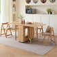 Modern Folding Dining Table Extendable for Small Spaces in Natural Clearhalo 'Dining Tables & Seating' 'Dining Tables' 'dining_table' 'furn' 'furn_dining_table' 'Furniture' 'Kitchen & Dining Furniture' 1200x1200_eb50bf31-8d3e-4181-b0e4-818ad779aaec