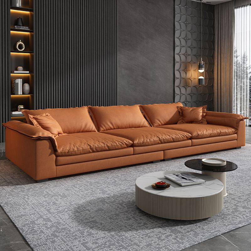 Sofá de brazo acampanado de sala moderno con 3 almohadas asientos estándar