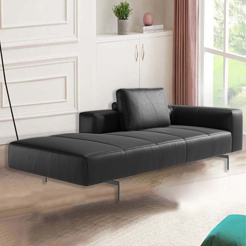 Glam Upholstered Leather Chaise Lounge Couch Metal Chaise Lounge Chair Clearhalo 'Chairs & Seating' 'Chaise Lounge' 'chaise_lounge' 'furn' 'furn_chaise_lounge' 'Furniture' 'Living Room Furniture' 1200x1200_eb53a2ae-0124-4b1b-bc31-25fa75b07ed9