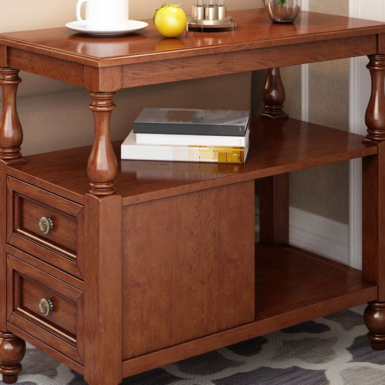 4 Legs Side Table Modern Wood Gold 2-Drawer Side End Snack Table Clearhalo 'Coffee & Accent Tables' 'End & Side Tables' 'end_side_table' 'end_side_tables' 'furn' 'furn_end_side_tables' 'Furniture' 'furniture_end_side_table' 'Living Room Furniture' 1200x1200_eb54087f-05e4-4ad8-bf24-83d61013a826