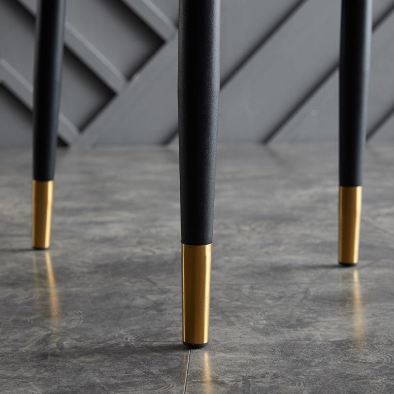 Glamderleder Esstuhl offener Essnebel Möbel mit Eisenbeinen in mattem Finish