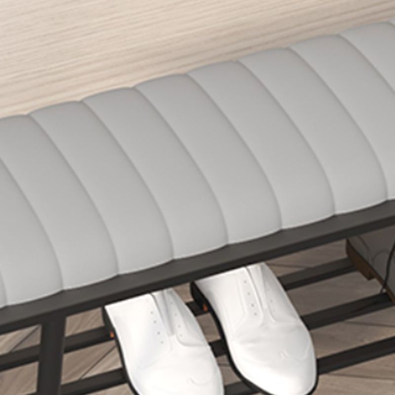 17.71" Wide Upholstered Bench with Storage Entryway Seating Bench with Metal Legs Clearhalo 'Benches' 'Chairs & Seating' 'furn' 'furn_benches' 'Furniture' 'Living Room Furniture' 1200x1200_eb54587d-f233-48cd-a38e-8275e7477404