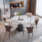 Modern Round Stone Dining Table Set 1/2/5/7 Pieces Dining Set for Home Use Clearhalo 'Dining Room Sets' 'Dining Tables & Seating' 'dining_room_set' 'furn' 'furn_dining_room_set' 'Furniture' 'furniture_dining_room_set' 'Kitchen & Dining Furniture' 1200x1200_eb5676ff-b022-453b-a1cd-65040b2714b1