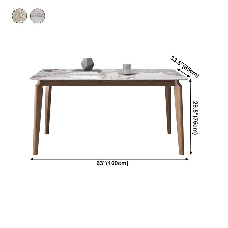 Sintered Stone Top Rectangle Table Medieval Modern Kitchen Table with 4 Legs Clearhalo ' dining_table' 'Dining Tables & Seating' 'Dining Tables' 'furn' 'furn_dining_table' 'Furniture' 'furniture_dining_table' 'Kitchen & Dining Furniture' 'kitchen&dining_furn' 'kitchen' 'kitchen_dining_table' 1200x1200_eb56a793-eb22-4316-97ef-bc93ed1a5046