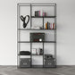 Metal Standard Bookcase Contemporary Style Open Back Bookshelf for Home Office Clearhalo 'Bookcases' 'furn' 'furn_bookcases' 'Furniture' 'Office Furniture' 1200x1200_eb577a03-99f7-4972-9de0-862030961b23