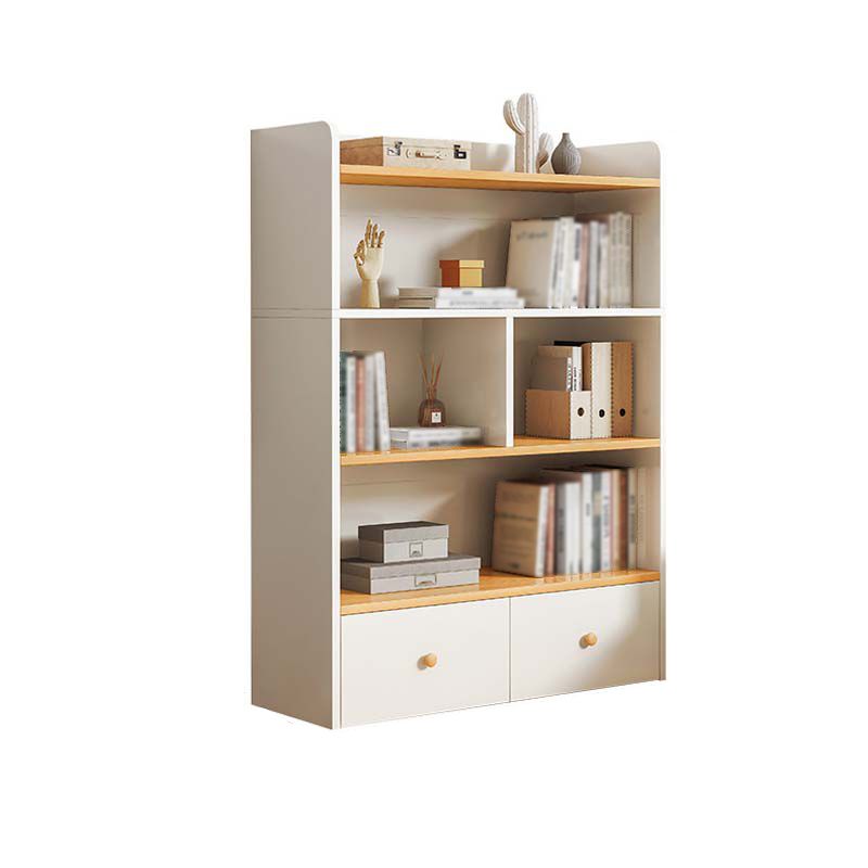 Modern Standard Bookcase Shelves Closed Back Bookshelf with Drawer in Engineered Wood Clearhalo 'Bookcases' 'furn' 'furn_bookcases' 'Furniture' 'furniture_bookcases' 'kitchen' 'kitchen_bookcases' 'Living Room Furniture' 'Office Furniture' 1200x1200_eb57ab2e-7ae8-4d6f-beaf-6e1eefd0e356