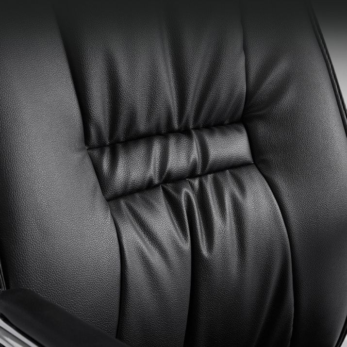 Silla de oficina de gestión de cuero moderna silla de oficina de armas fijas