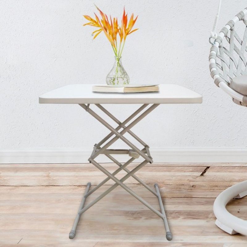 Bureau d'écriture en plastique contemporain pliant bureau de bureau à domicile rectangulaire